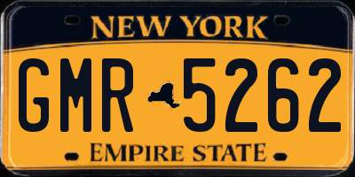 NY license plate GMR5262