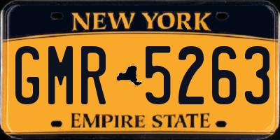 NY license plate GMR5263