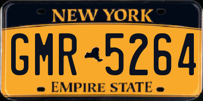 NY license plate GMR5264