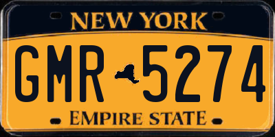 NY license plate GMR5274