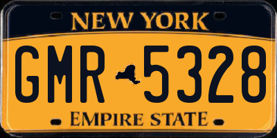 NY license plate GMR5328
