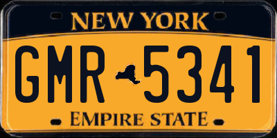 NY license plate GMR5341