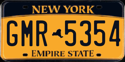 NY license plate GMR5354