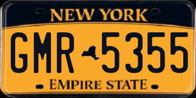 NY license plate GMR5355