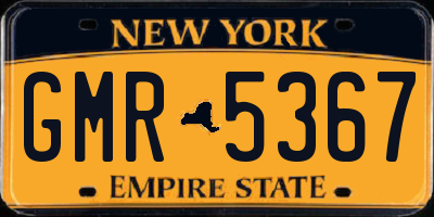 NY license plate GMR5367