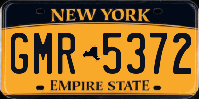 NY license plate GMR5372