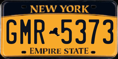 NY license plate GMR5373
