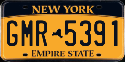 NY license plate GMR5391