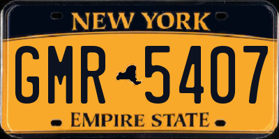 NY license plate GMR5407
