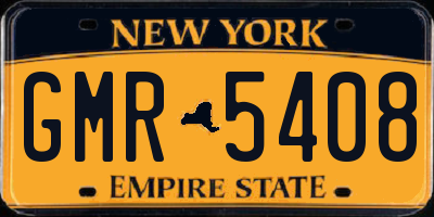 NY license plate GMR5408