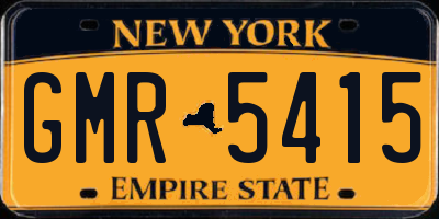 NY license plate GMR5415