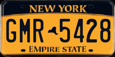 NY license plate GMR5428