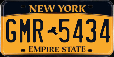 NY license plate GMR5434
