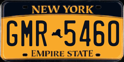 NY license plate GMR5460