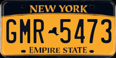 NY license plate GMR5473