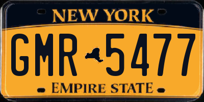 NY license plate GMR5477