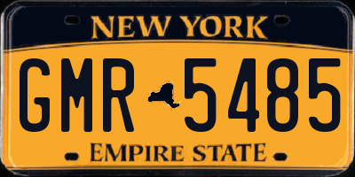 NY license plate GMR5485