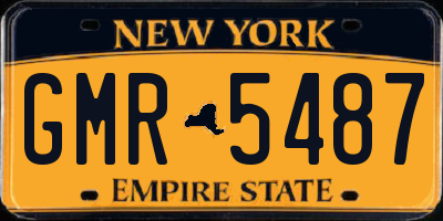 NY license plate GMR5487