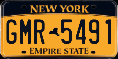 NY license plate GMR5491