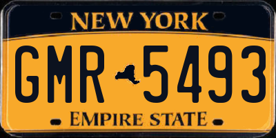 NY license plate GMR5493