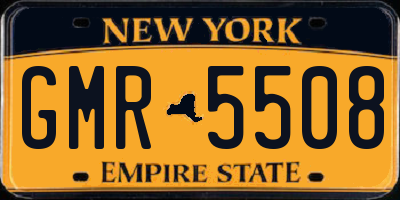 NY license plate GMR5508