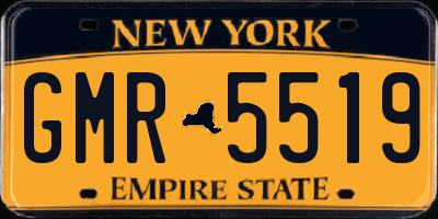 NY license plate GMR5519