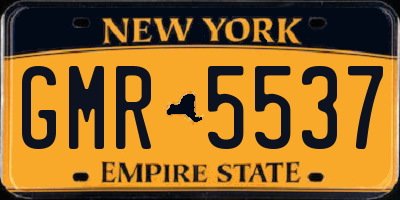 NY license plate GMR5537