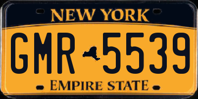 NY license plate GMR5539