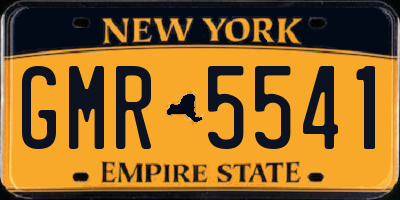 NY license plate GMR5541