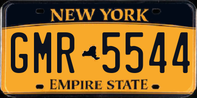 NY license plate GMR5544