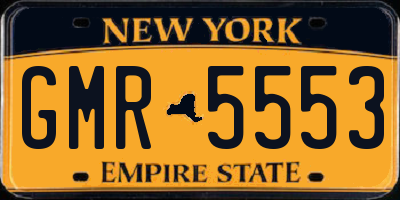 NY license plate GMR5553