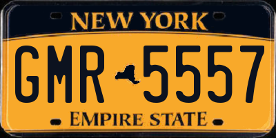 NY license plate GMR5557