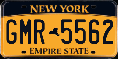 NY license plate GMR5562