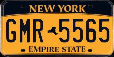 NY license plate GMR5565