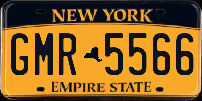 NY license plate GMR5566