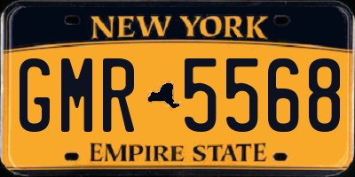 NY license plate GMR5568