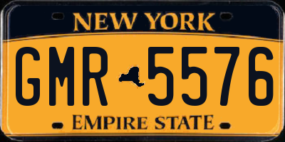 NY license plate GMR5576