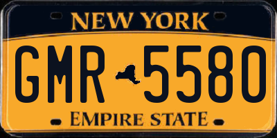 NY license plate GMR5580