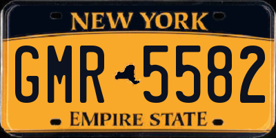 NY license plate GMR5582