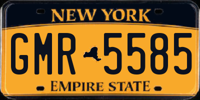 NY license plate GMR5585