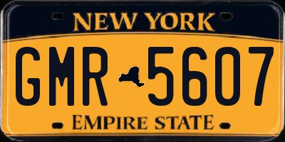 NY license plate GMR5607
