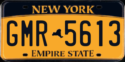 NY license plate GMR5613