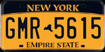 NY license plate GMR5615
