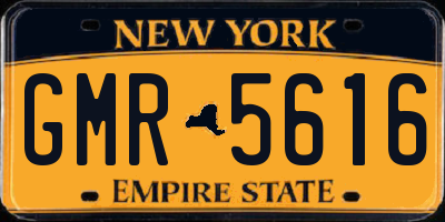 NY license plate GMR5616