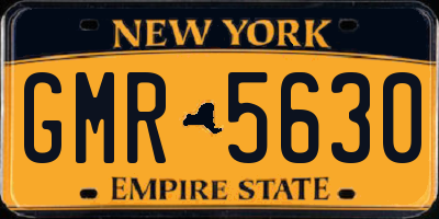 NY license plate GMR5630
