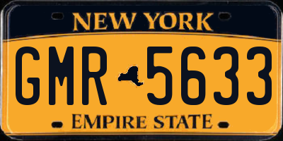 NY license plate GMR5633
