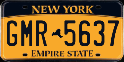 NY license plate GMR5637