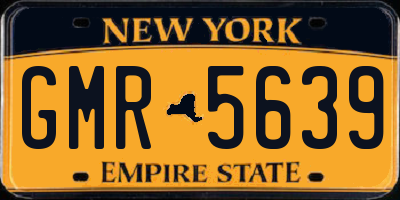 NY license plate GMR5639