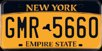 NY license plate GMR5660