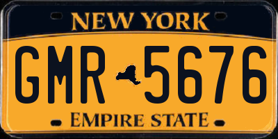 NY license plate GMR5676